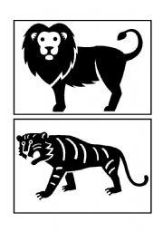 English Worksheet: Flashcards: Zoo & Wild Animals