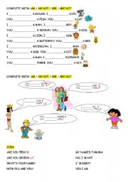English Worksheet: AM_ARE