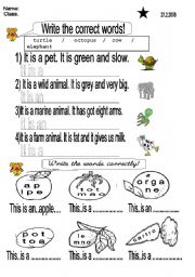 English Worksheet: worksheet