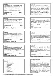 English Worksheet: Doctors and Patients - symptoms and diagnosis