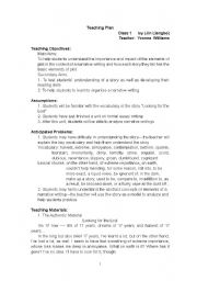 English Worksheet: teaching plan 