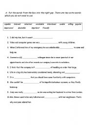 English worksheet: Adjectives