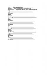 English worksheet: Comparatives and superlatives sentences