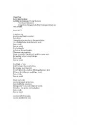 English Worksheet: discussion emotions and feelings using the song I am a rock