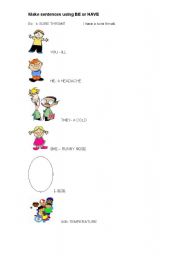 English Worksheet: Sickness Illness