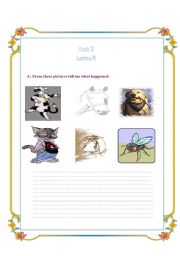 English worksheet: Write Story about Animals