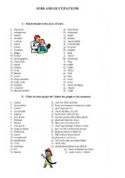 English Worksheet: jobs