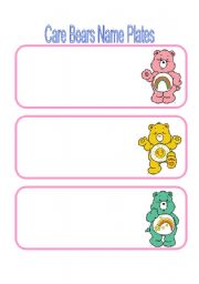 Carebears Name Plates 16-09-08