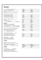 English Worksheet: runaway train song2