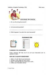 English Worksheet: homework tips