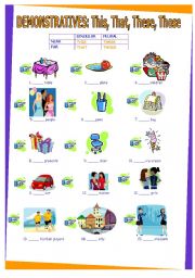 English Worksheet: Demonstratives: this, these, that, those