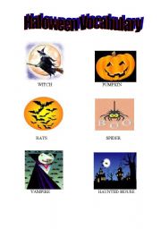 English worksheet: Haloween vocabulary