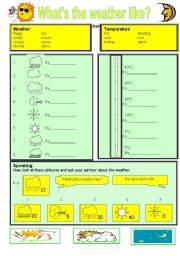 English Worksheet: Whats the weather like?