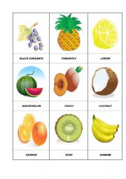 English Worksheet: FRUITS and BERRIES (2/2)