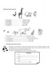 English Worksheet: Animals Comparatives and Superlatives