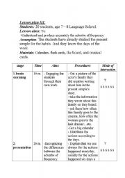 English worksheet: Lesson Plan 