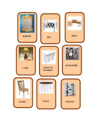 English Worksheet: HOUSEHOLD APPLIANCES AND FURNITURE