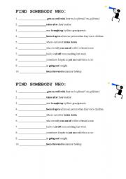 English Worksheet: Phrasal Verbs - Find someone who