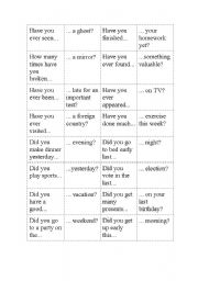 English Worksheet: present perfect matching