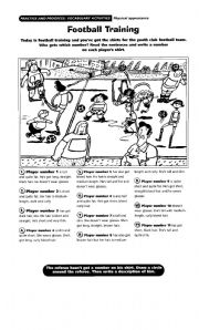 English Worksheet: Football Training