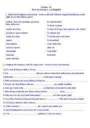 English Worksheet: day by day expressions