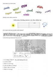 English worksheet: Weather