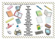 English Worksheet: SCHOOL_OBJECTS