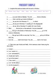 English Worksheet: Present Simple