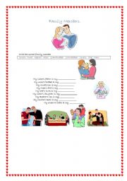 English worksheet: Family Members with possessives