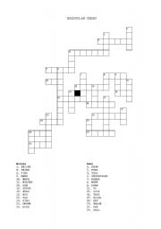 English Worksheet: Irregular Verbs crossword