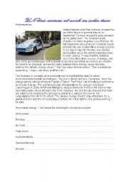 English Worksheet: Solar Powered Taxi