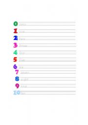 English worksheet: numbers