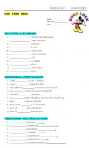 English Worksheet: TEST