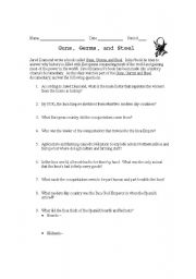 English worksheet: Guns, Germs, and Steel - Inca Section - Video Guide - Jared Diomond