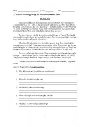 English worksheet: Form One Level Exercises