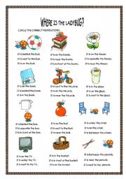 English Worksheet: PREPOSITIONS