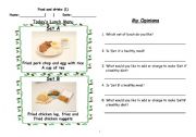 English Worksheet: Food and drink -- Healthy diet