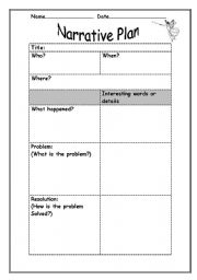 Narrative worksheets