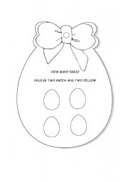 English worksheet: How many eggs?