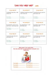 English Worksheet: should/shouldnt