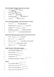 English worksheet: Simple present