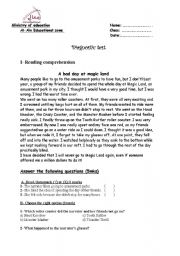 English Worksheet: diagnostic test