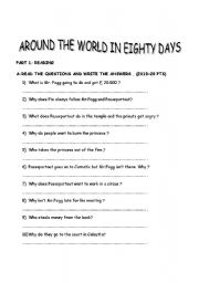 English Worksheet: AROUND THE WORLD IN 80 DAYS