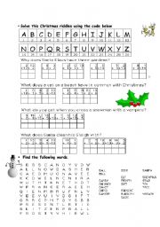 English Worksheet: Christmas activities