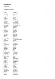 English Worksheet: adjectives of personality