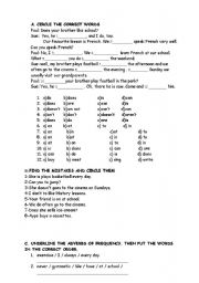 English Worksheet: revision