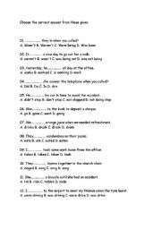 English worksheet: test