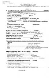 English Worksheet: exercises