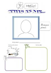 This is me... (1st grade) - 2 pages