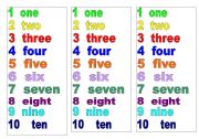 English worksheet: numbers 1-10